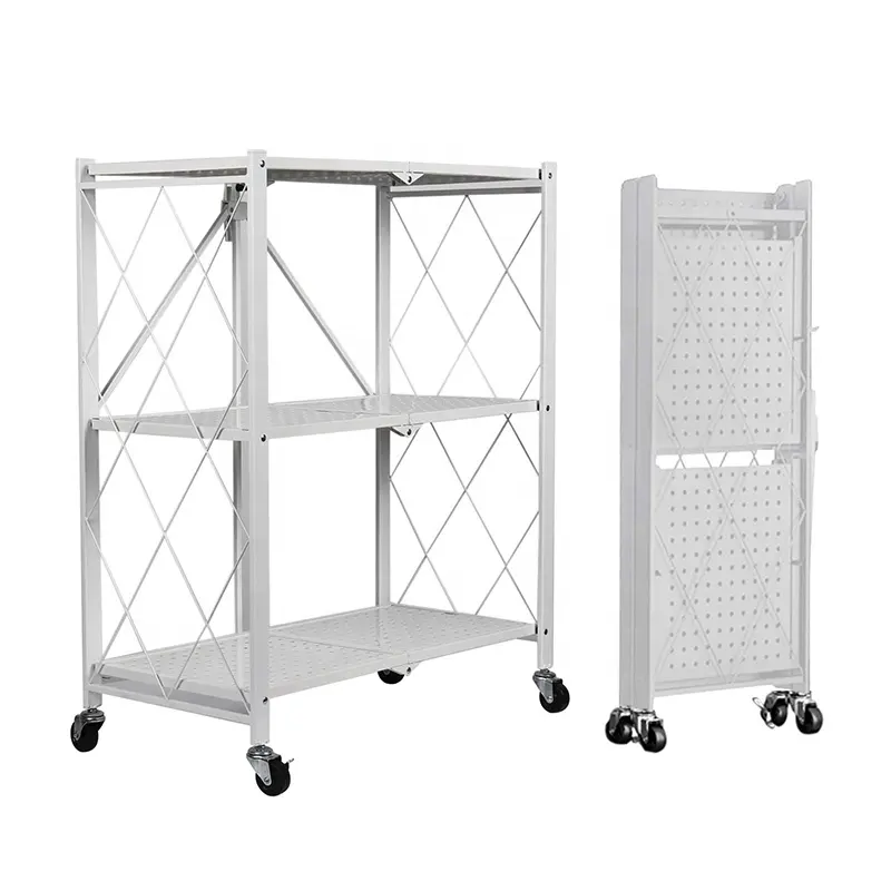 EKKIO Foldable Storage Shelf 3 Tier (White)