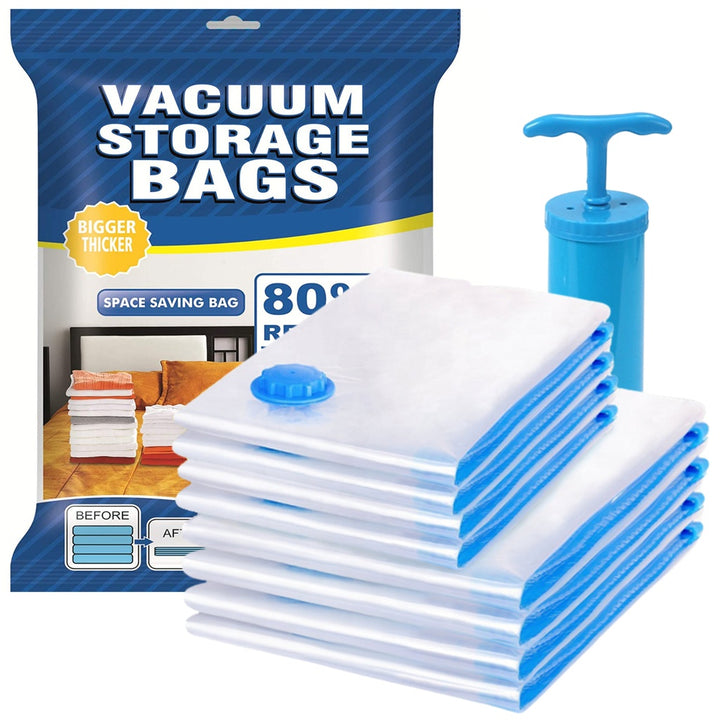 GOMINIMO Vacuum Storage Bag Pack of 8 (4x Jumbo, 4x Large)