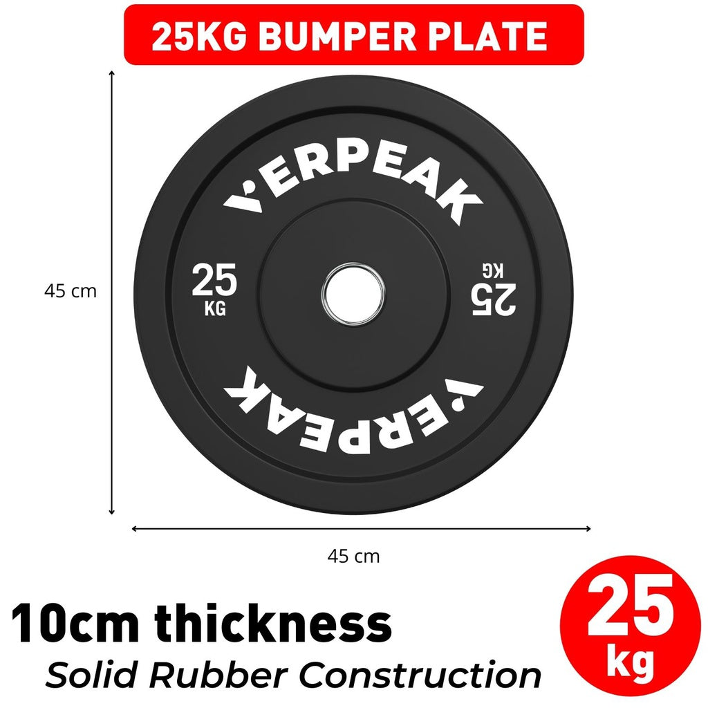 VERPEAK Black Bumper weight plates-Olympic (20kgx1)