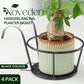 NOVEDEN 4 Pack Hanging Railing Flower Pot Holder (Black)