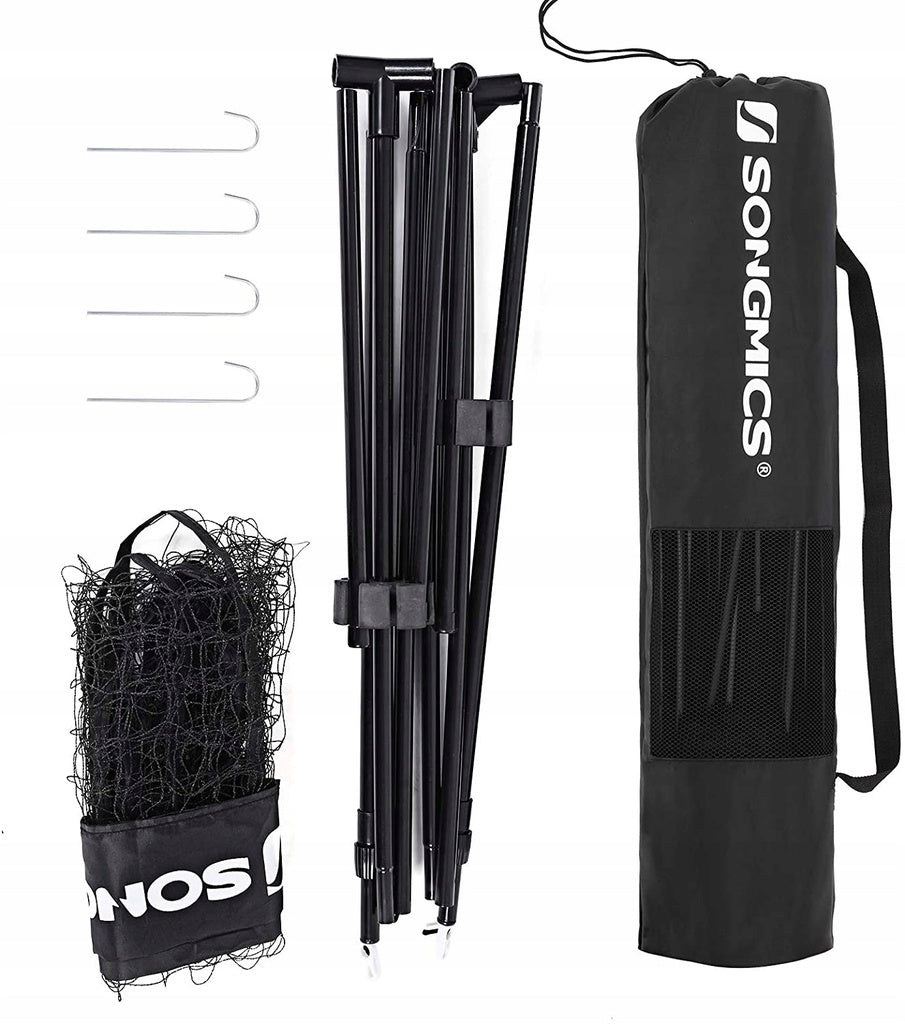 SONGMICS 5m Portable Tennis Badminton Net Black