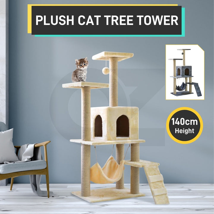 Cat Tree (138cm Dark Grey)