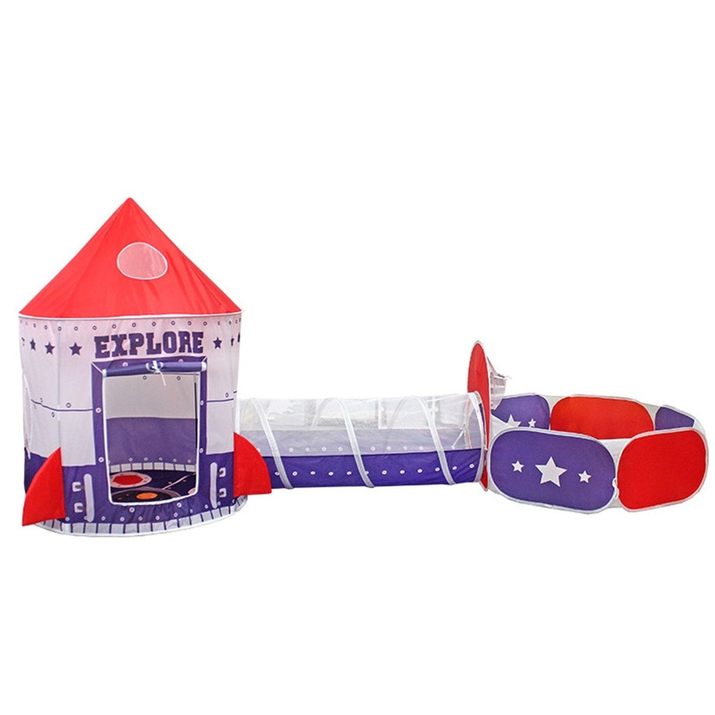 GOMINIMO Kids 3 in 1 Spaceship Tent (Purple and Red)