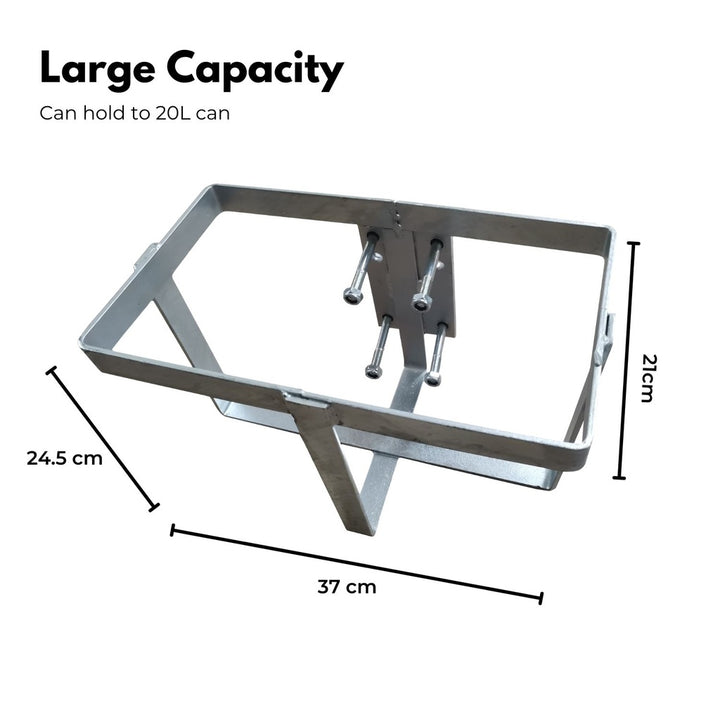 RYNOMATE 20L Jerry Can Holder for 4x4 Camper Trailer Caravan (Silver)