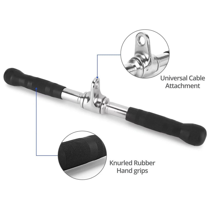 Verpeak Gym Station Attachment Straight Bar With Revolving Joint