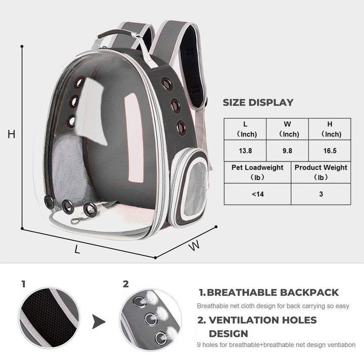 Floofi Space Capsule Backpack - Model 1 (Grey)