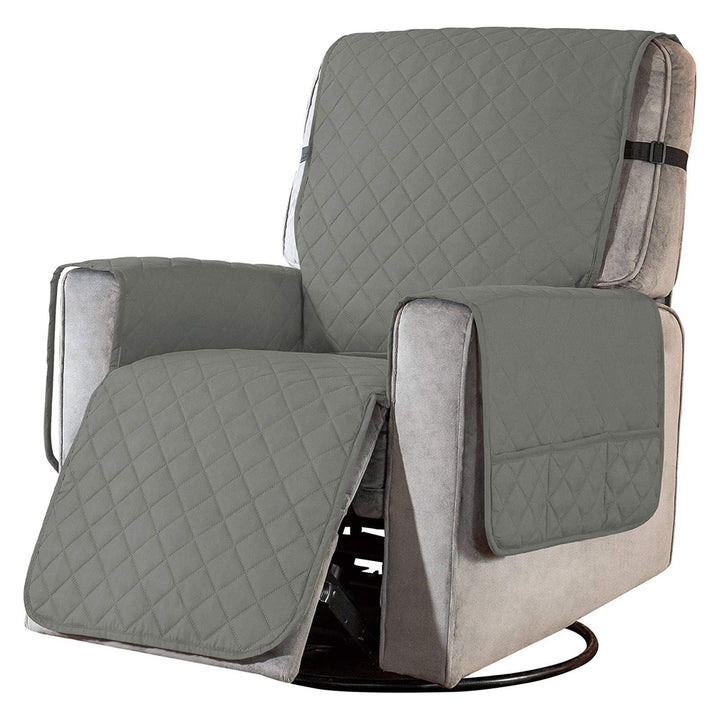 FLOOFI Pet Sofa Cover Recliner Chair L Size with Pocket (Light Grey)