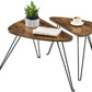 VASAGLE Nesting Table Triangle Rustic Brown and Black