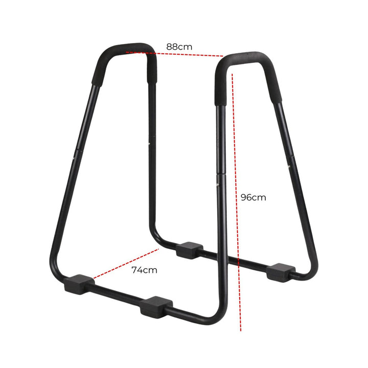 VERPEAK All-in-One Parallel Bars with Dip Station (Black)