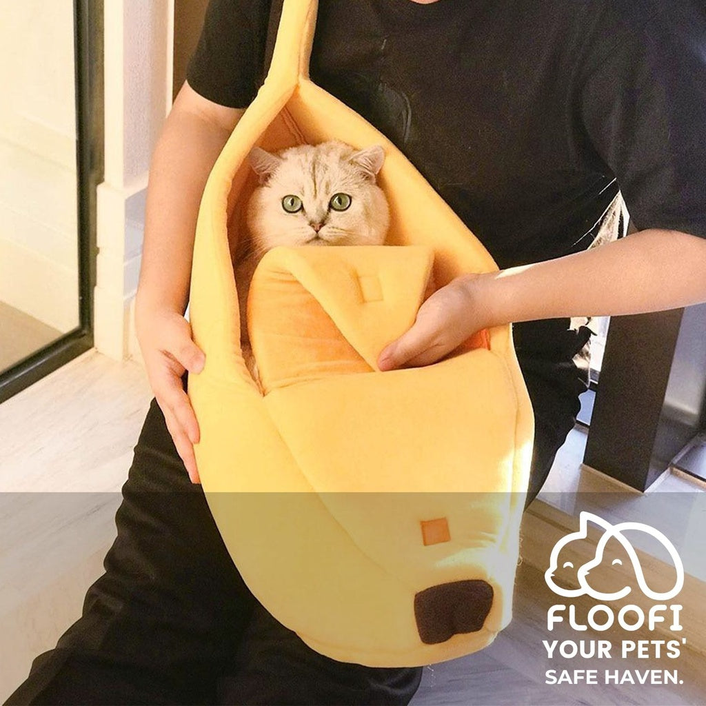 Floofi Banana Pet Bed (M Yellow)