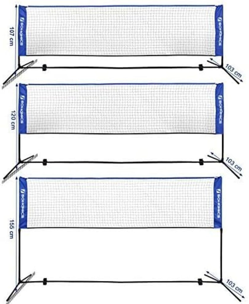 SONGMICS 5m Portable Tennis Badminton Net Blue