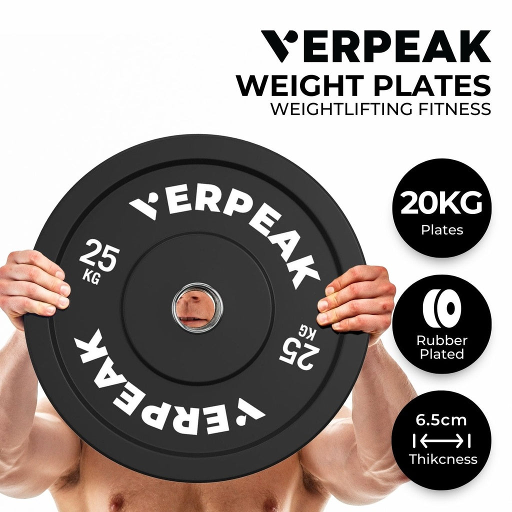 VERPEAK Black Bumper weight plates-Olympic (25kgx1)