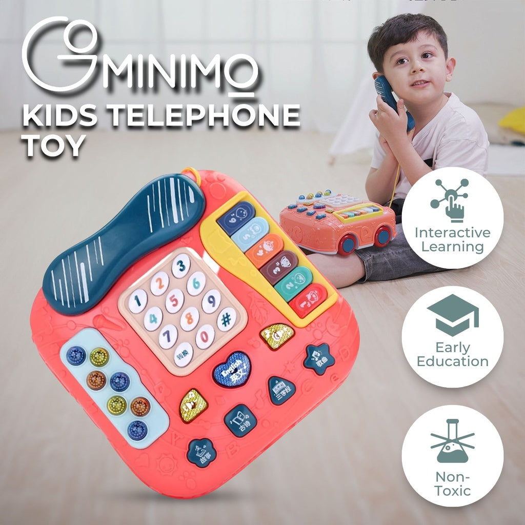 GOMINIMO Kids Toy Telephone Vehicle (Red)