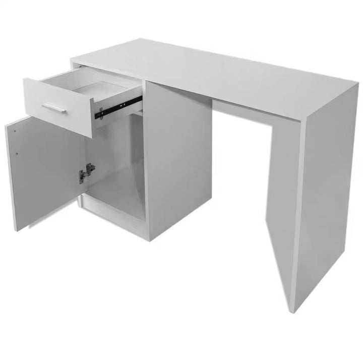 EKKIO Office Computer Desk with 1 Drawer (White)