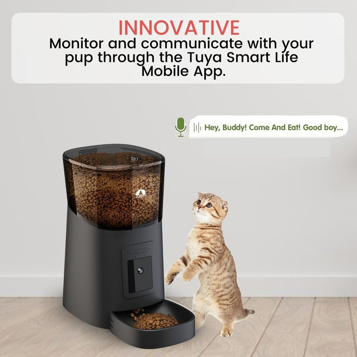 Floofi Smart Pet Feeder with Camera - Black -