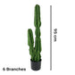 SOGA 95cm Green Artificial Indoor Cactus Tree Fake Plant Simulation Decorative 2 Heads