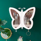 SOGA 2X White Butterfly Shape Wall-Mounted Makeup Organiser Dustproof Waterproof Bathroom Storage Box Home Decor