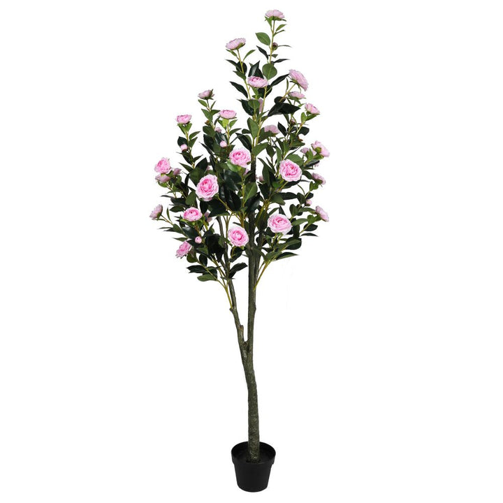 Flowering Pink Artificial Camellia Tree 180cm