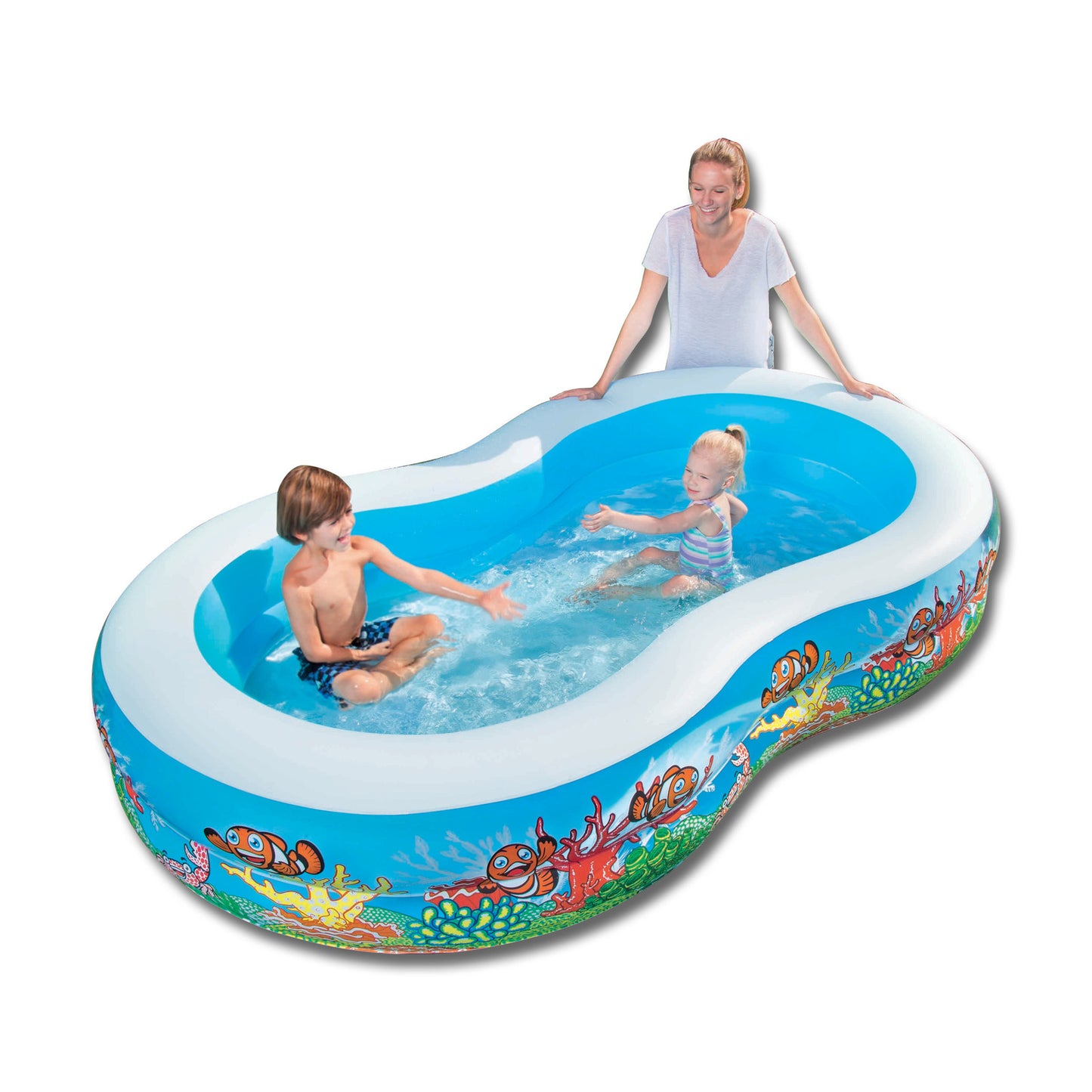 Bestway Swimming Pool Above Ground Inflatable Family Fun 262cm x 157cm x 46cm