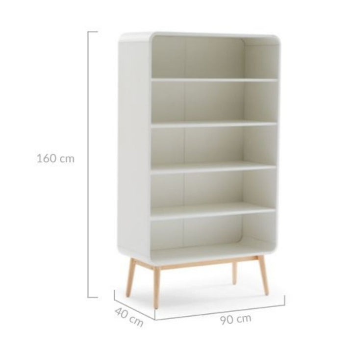 Merlin White Modern Retro Display Cabinet