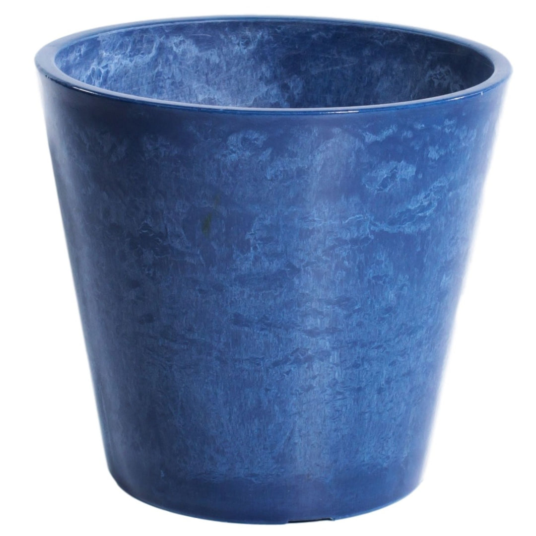 Glossy Blue Garden Pot 25cm