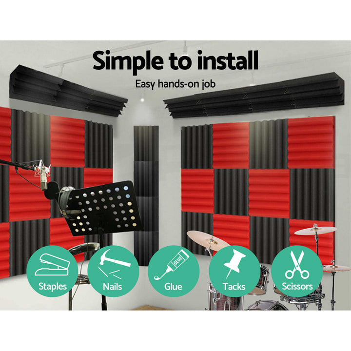 Alpha Acoustic Foam 20pcs Corner Bass Trap Sound Absorption Proofing Treatment