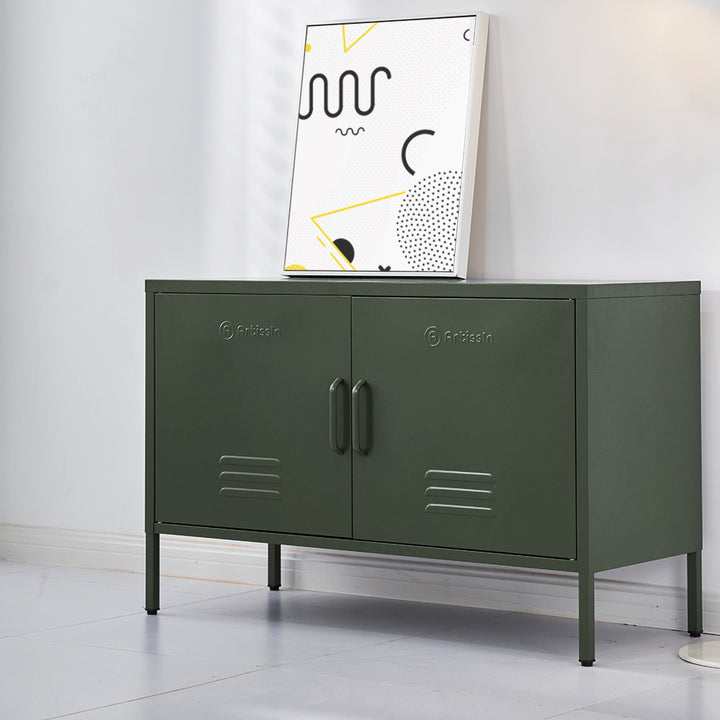 Artiss Buffet Sideboard Metal Cabinet - BASE Green