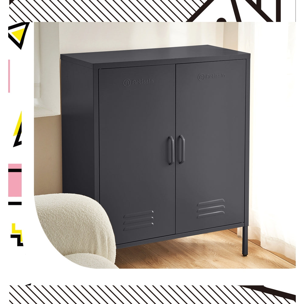 Artiss Buffet Sideboard Metal Cabinet - SWEETHEART Charcoal