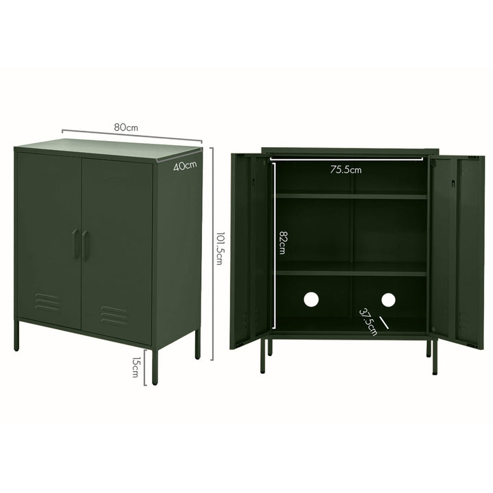 Artiss Buffet Sideboard Metal Cabinet - SWEETHEART Green