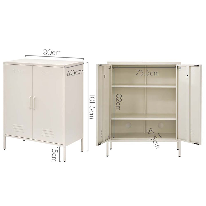 Artiss Buffet Sideboard Metal Cabinet - SWEETHEART White