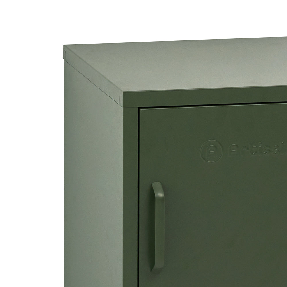 Artiss Bedside Table Metal Cabinet - Green