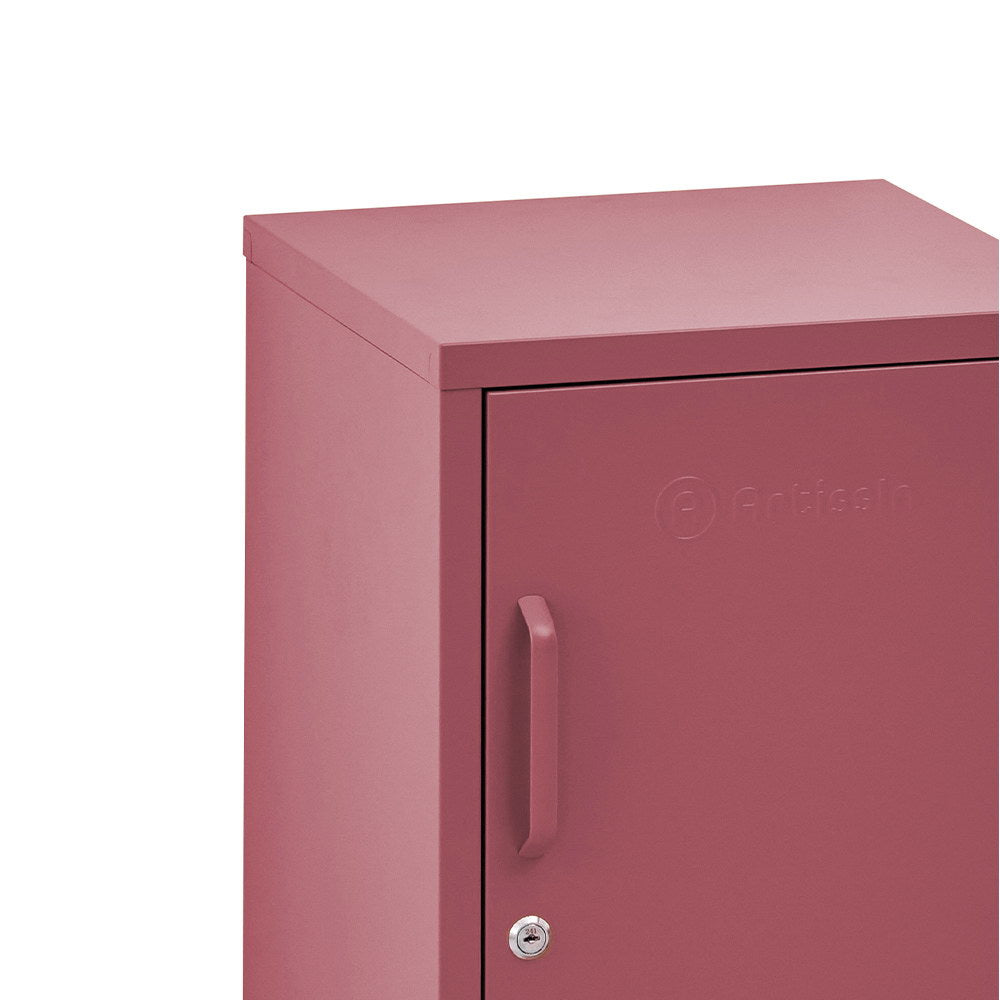 ArtissIn Bedside Table Metal Cabinet - MINI Pink