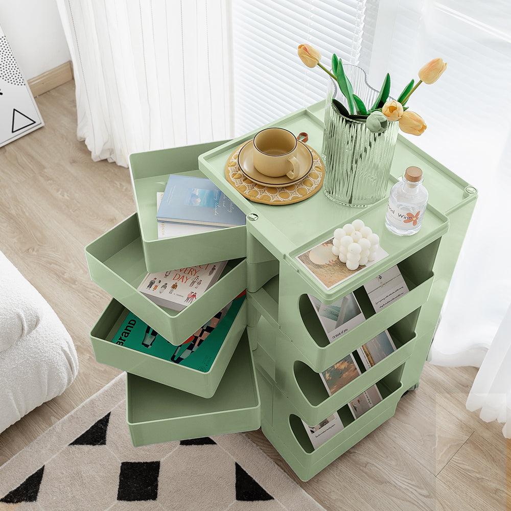 ArtissIn Storage Trolley Bedside Table 5 Tier Cart Boby Replica Green