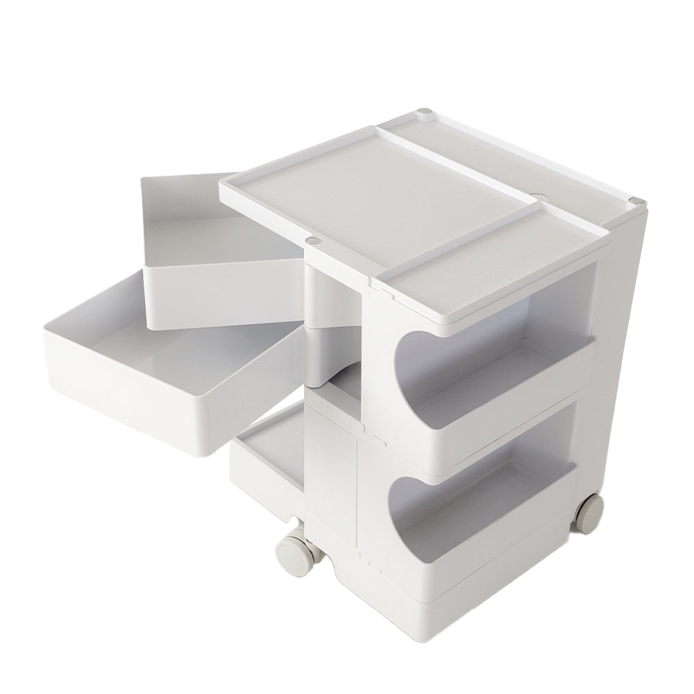 ArtissIn Storage Trolley Bedside Table 3 Tier Cart Boby Replica White