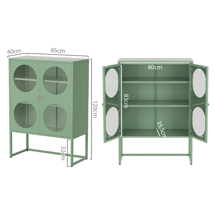 Artiss Buffet Sideboard Metal Cabinet - ELLA Green