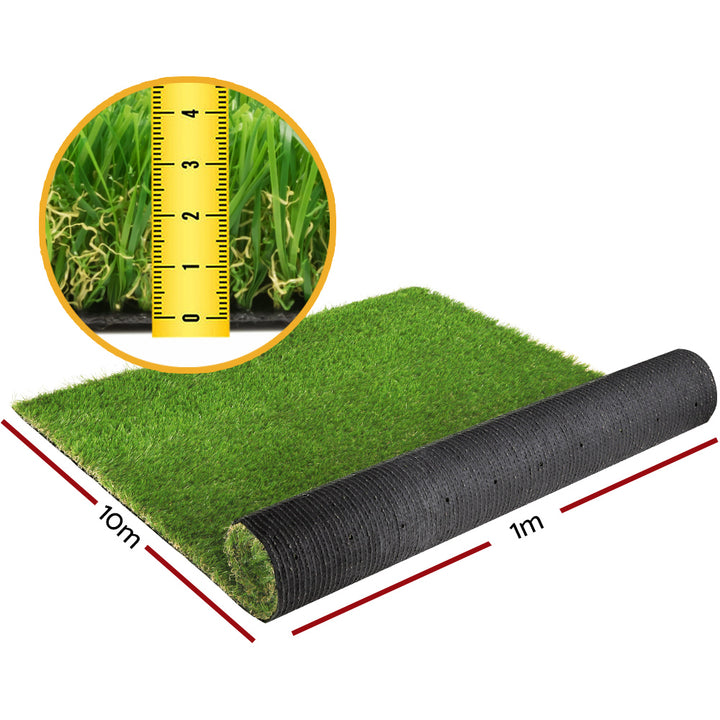 Primeturf Artificial Grass 40mm 1mx10m Synthetic Fake Lawn Turf Plastic Plant 4-coloured