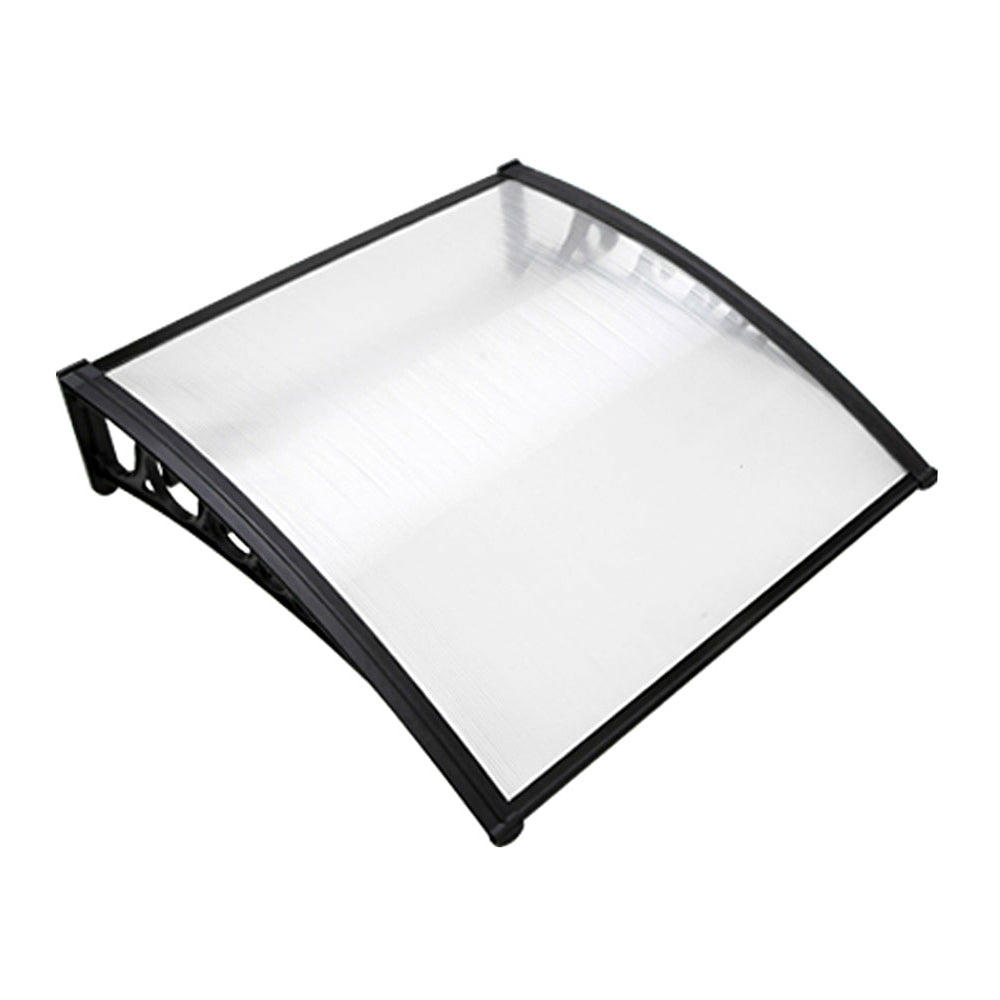 Instahut Window Door Awning 1mx1m Transparent Hollow Sheet Plastic Frame