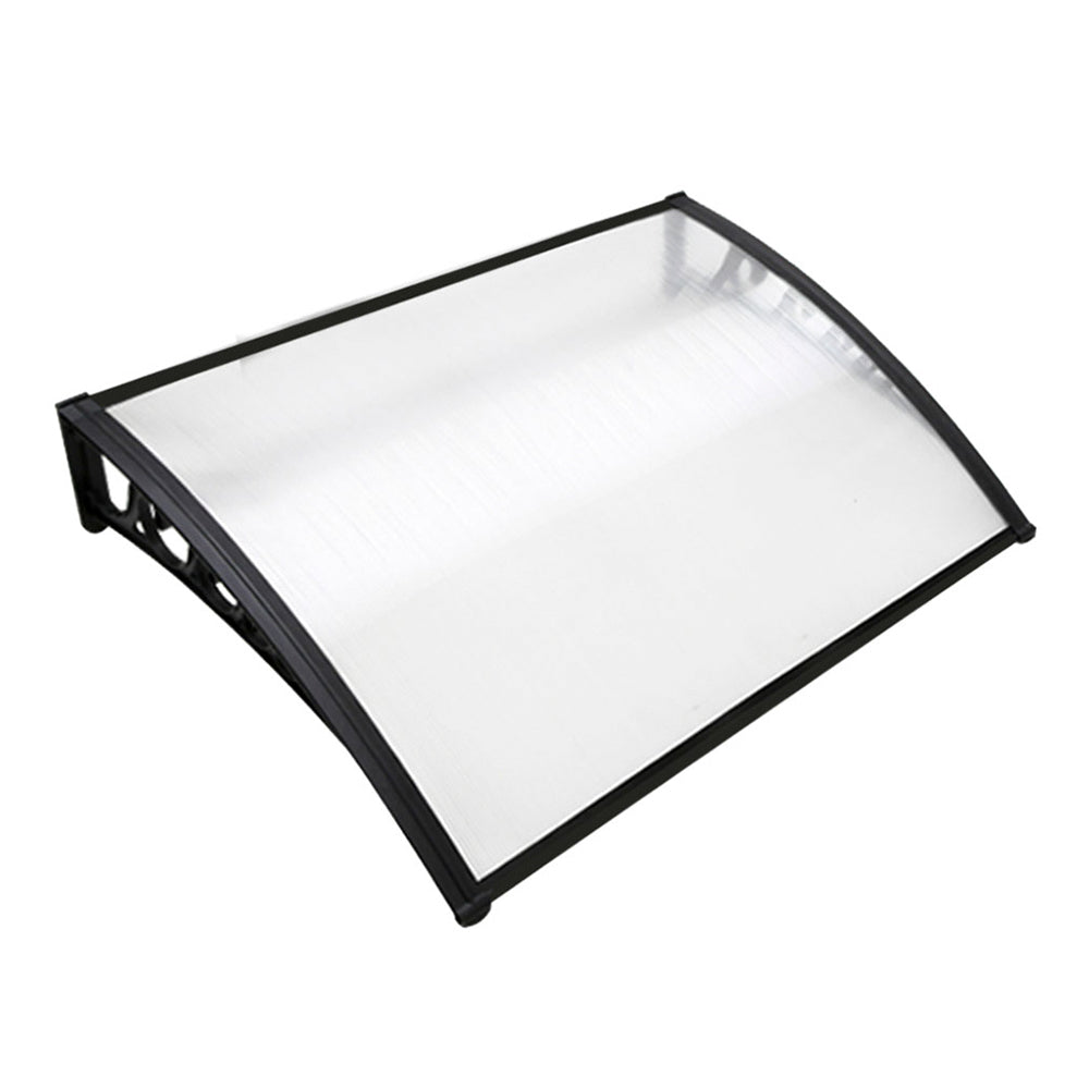 Instahut Window Door Awning 1mx1.2m Transparent Hollow Sheet Plastic Frame