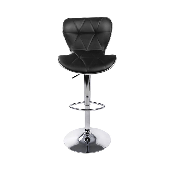 Artiss 2x Bar Stools Gas Lift Leather Seat Black