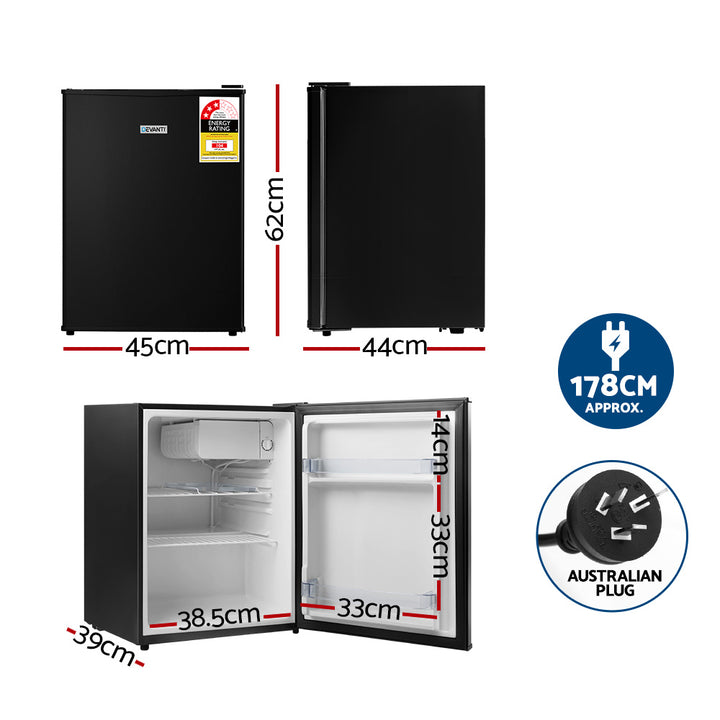 Devanti 70L Bar Fridge Black