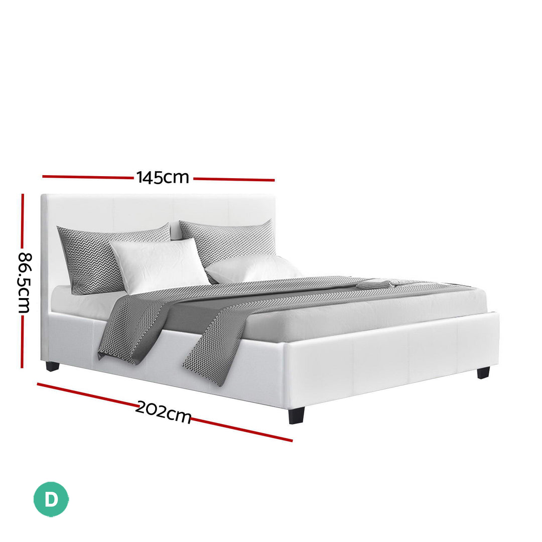 Artiss Bed Frame Double Size White NEO