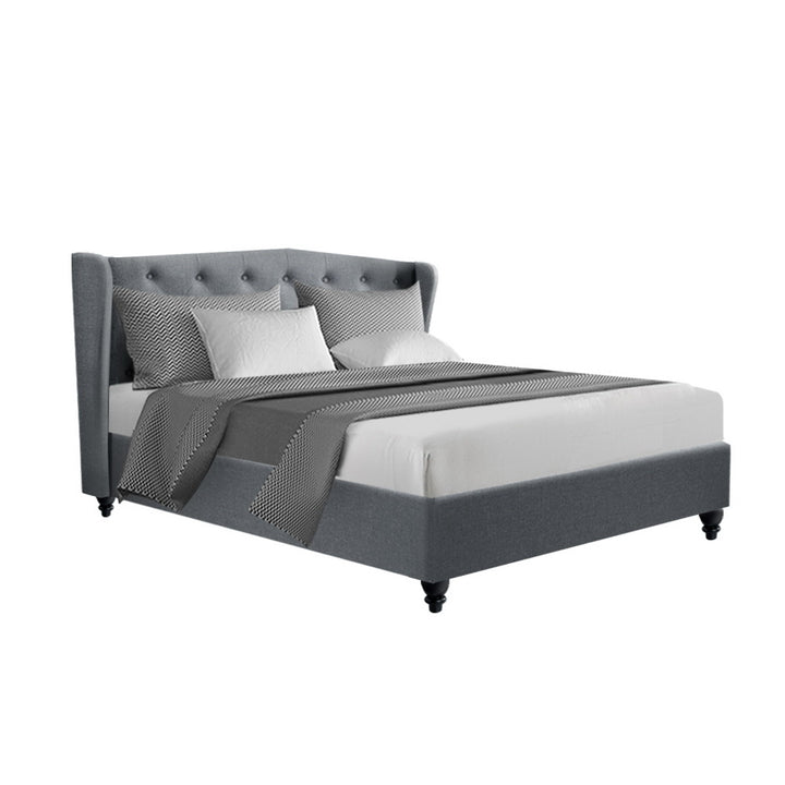 Artiss Bed Frame Double Size Grey PIER