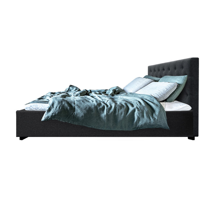 Artiss Bed Frame Queen Size Gas Lift Charcoal VILA