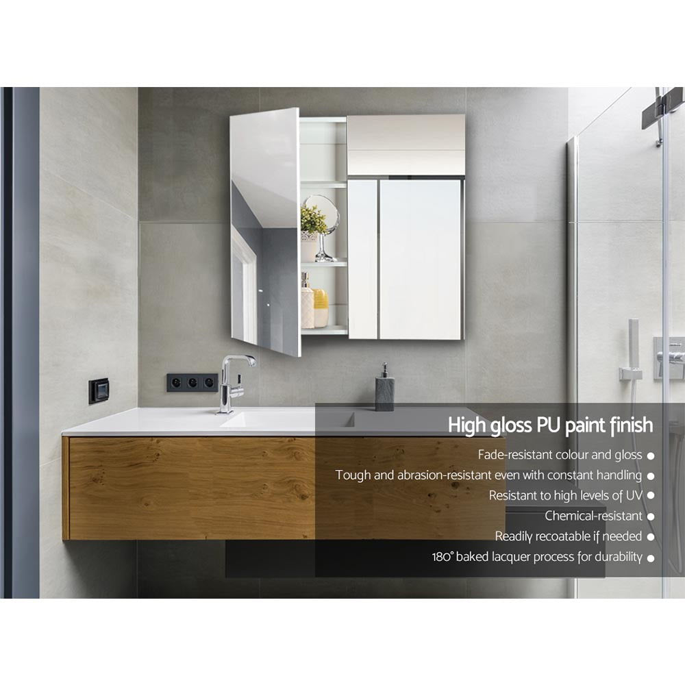 Cefito Bathroom Mirror Cabinet 750x720mm White