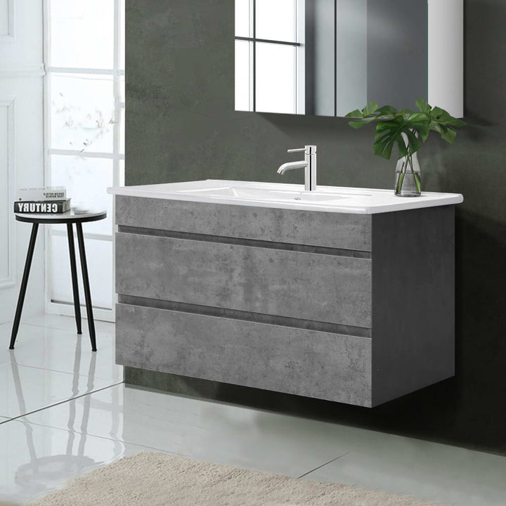 Cefito Vanity Unit 915mm with Basin Grey