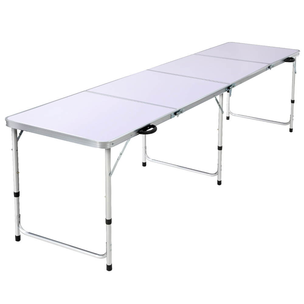 Weisshorn Folding Camping Table 240CM Portable Outdoor Picnic BBQ Aluminium Desk