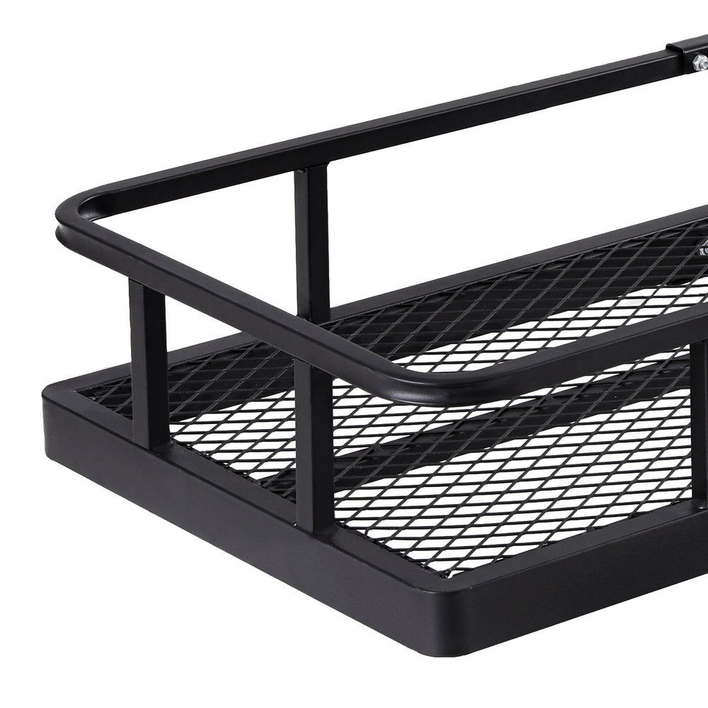 Giantz Universal Car Roof Rack Foldable Hitch Basket Cargo Carrier 152cm Black