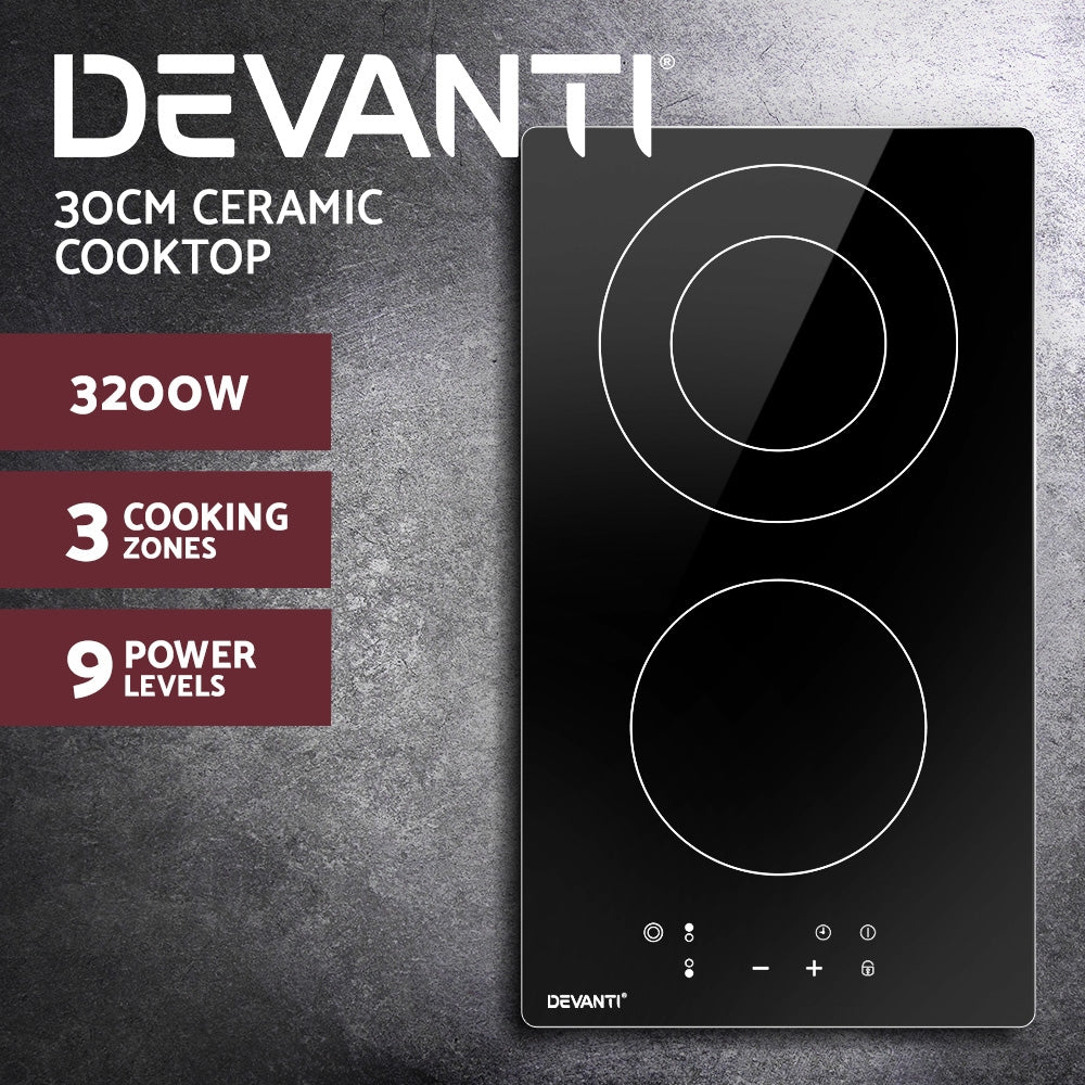 Devanti Electric Ceramic Cooktop 30cm