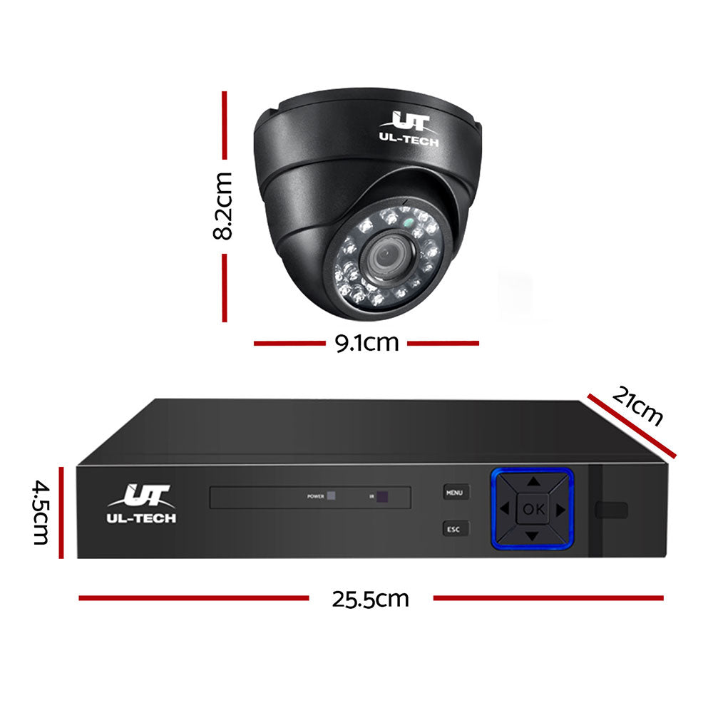 UL-tech CCTV Security System 8CH DVR 4 Cameras 1080p