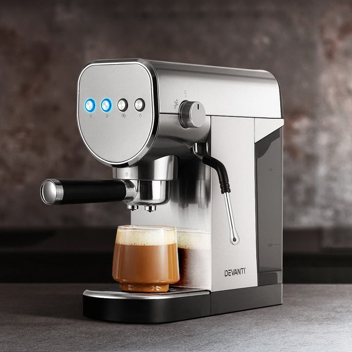 Devanti 20 Bar Coffee Machine Espresso Cafe Maker